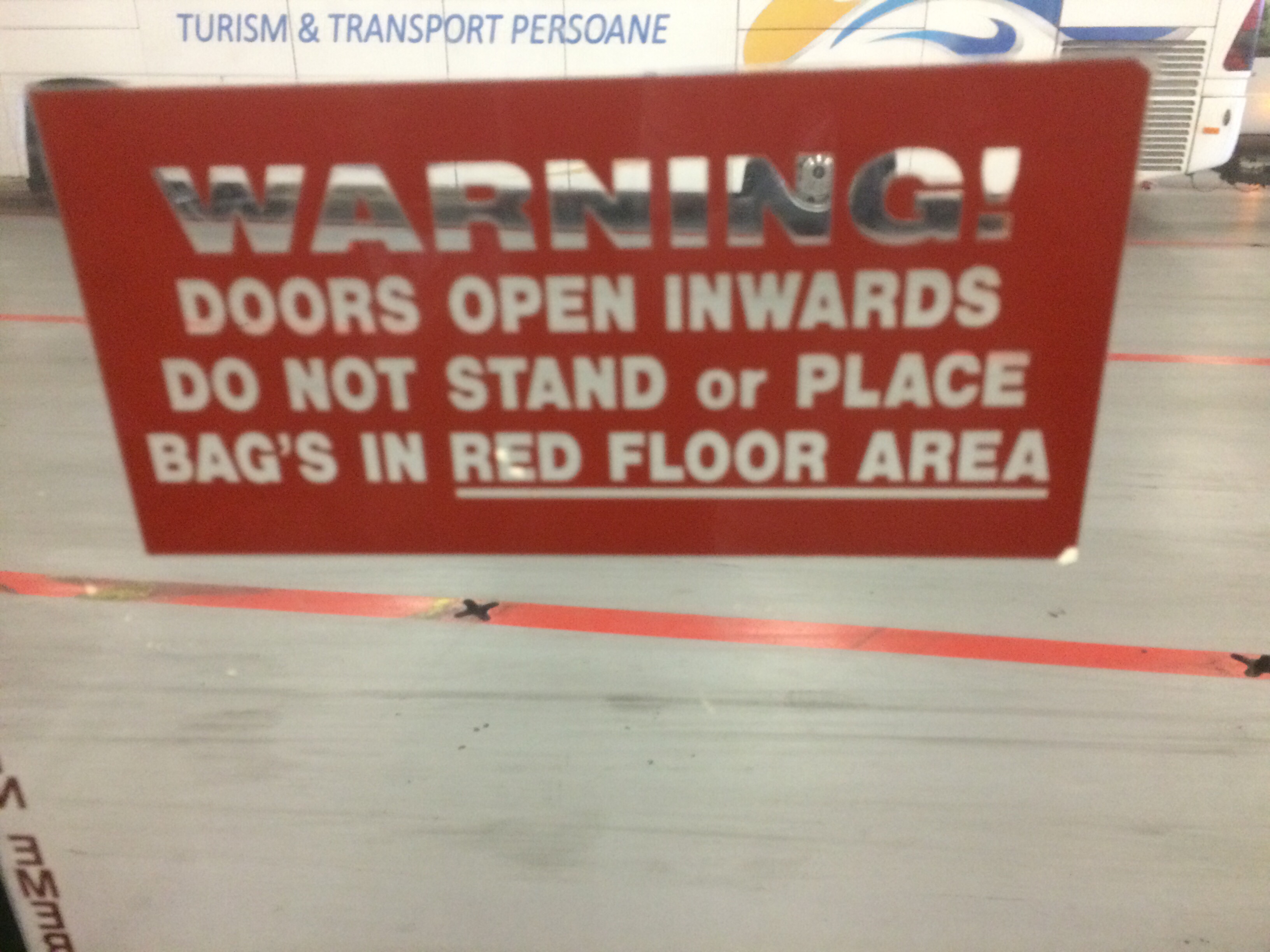 Deppenapostroph im Bus der Stena Line