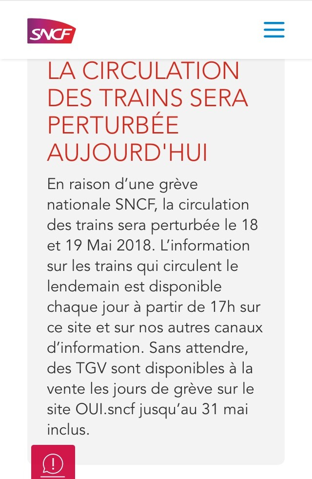 Die französische Bahn wird bestreikt