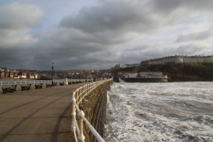 Blick vom Pier ins Landesinnere