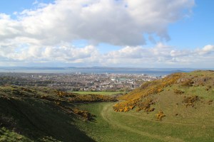 Blick vom Holyrood Park Aufstieg