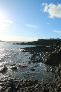 Perranuthnoes steinige Küste